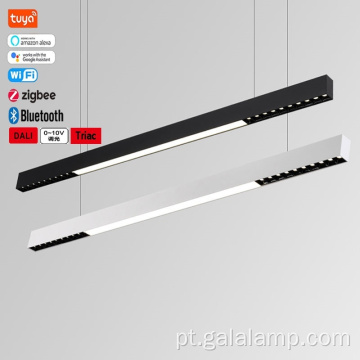 Luz pendente linear moderna anti-reflexo